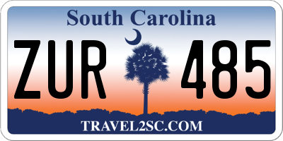 SC license plate ZUR485