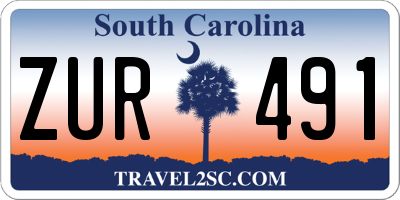 SC license plate ZUR491