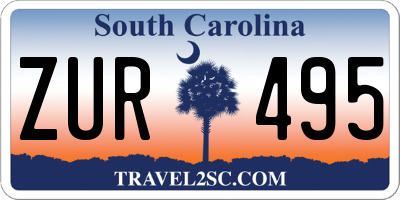 SC license plate ZUR495