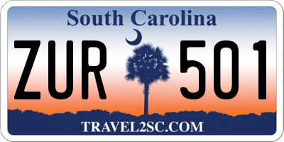 SC license plate ZUR501