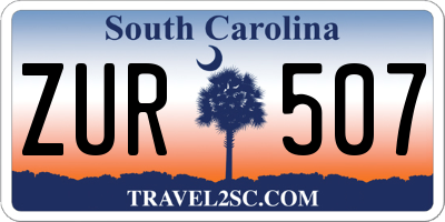 SC license plate ZUR507
