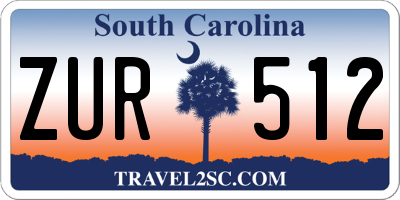 SC license plate ZUR512