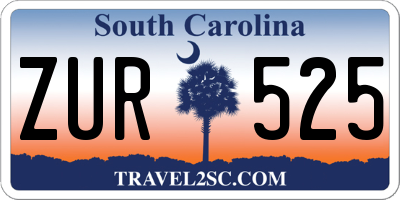 SC license plate ZUR525