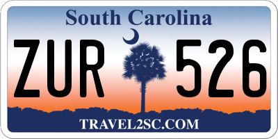 SC license plate ZUR526