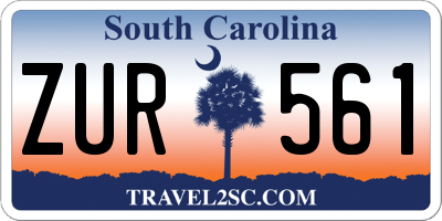 SC license plate ZUR561