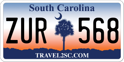 SC license plate ZUR568