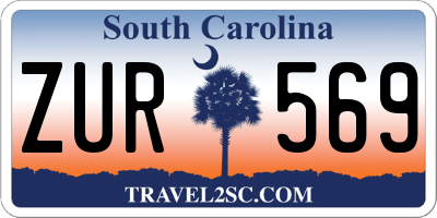 SC license plate ZUR569