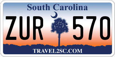 SC license plate ZUR570