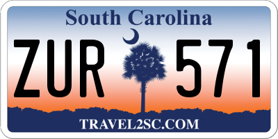 SC license plate ZUR571