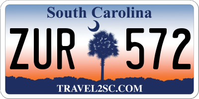 SC license plate ZUR572