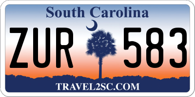 SC license plate ZUR583