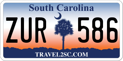 SC license plate ZUR586