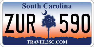 SC license plate ZUR590