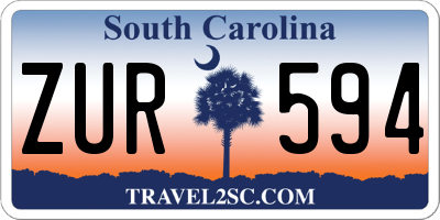 SC license plate ZUR594