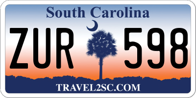 SC license plate ZUR598