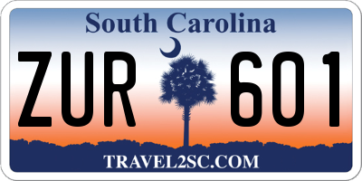 SC license plate ZUR601