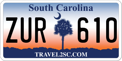 SC license plate ZUR610
