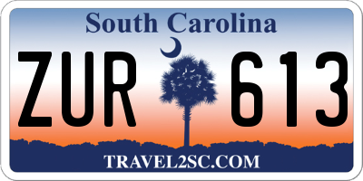 SC license plate ZUR613