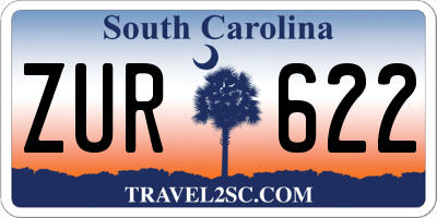 SC license plate ZUR622
