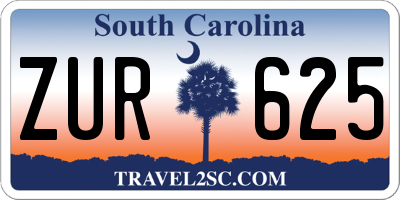 SC license plate ZUR625