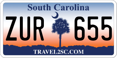 SC license plate ZUR655