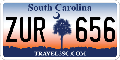 SC license plate ZUR656