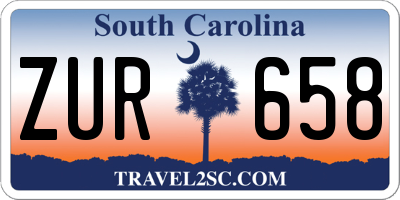 SC license plate ZUR658