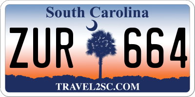 SC license plate ZUR664
