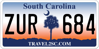 SC license plate ZUR684