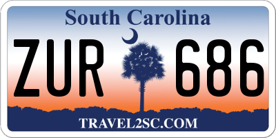 SC license plate ZUR686