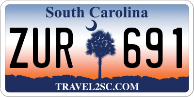 SC license plate ZUR691