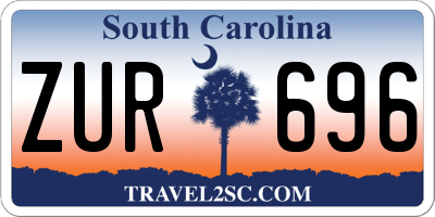 SC license plate ZUR696
