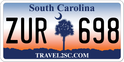 SC license plate ZUR698