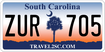SC license plate ZUR705
