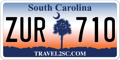 SC license plate ZUR710