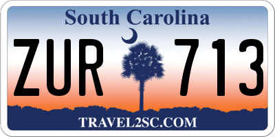 SC license plate ZUR713
