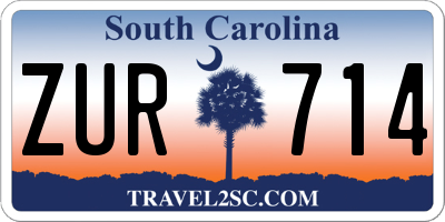 SC license plate ZUR714