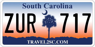 SC license plate ZUR717