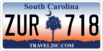 SC license plate ZUR718