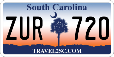 SC license plate ZUR720
