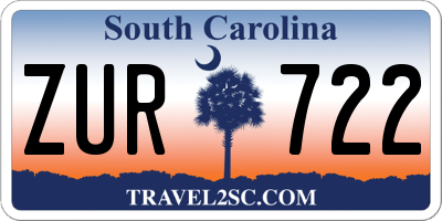 SC license plate ZUR722