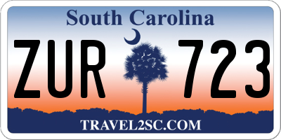 SC license plate ZUR723