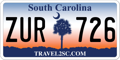 SC license plate ZUR726
