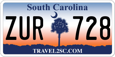 SC license plate ZUR728