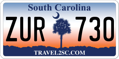 SC license plate ZUR730