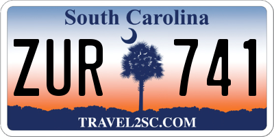 SC license plate ZUR741