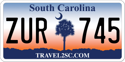 SC license plate ZUR745