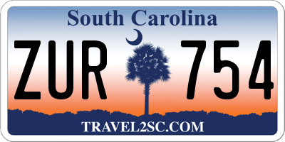 SC license plate ZUR754
