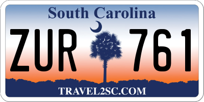 SC license plate ZUR761