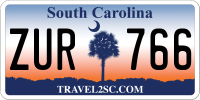SC license plate ZUR766